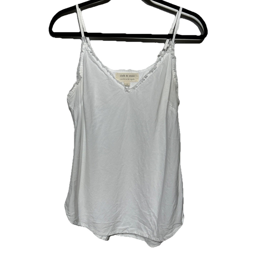 Anthropologie Cloth & Stone Frayed Edge Cami Ivory Women's Size Small